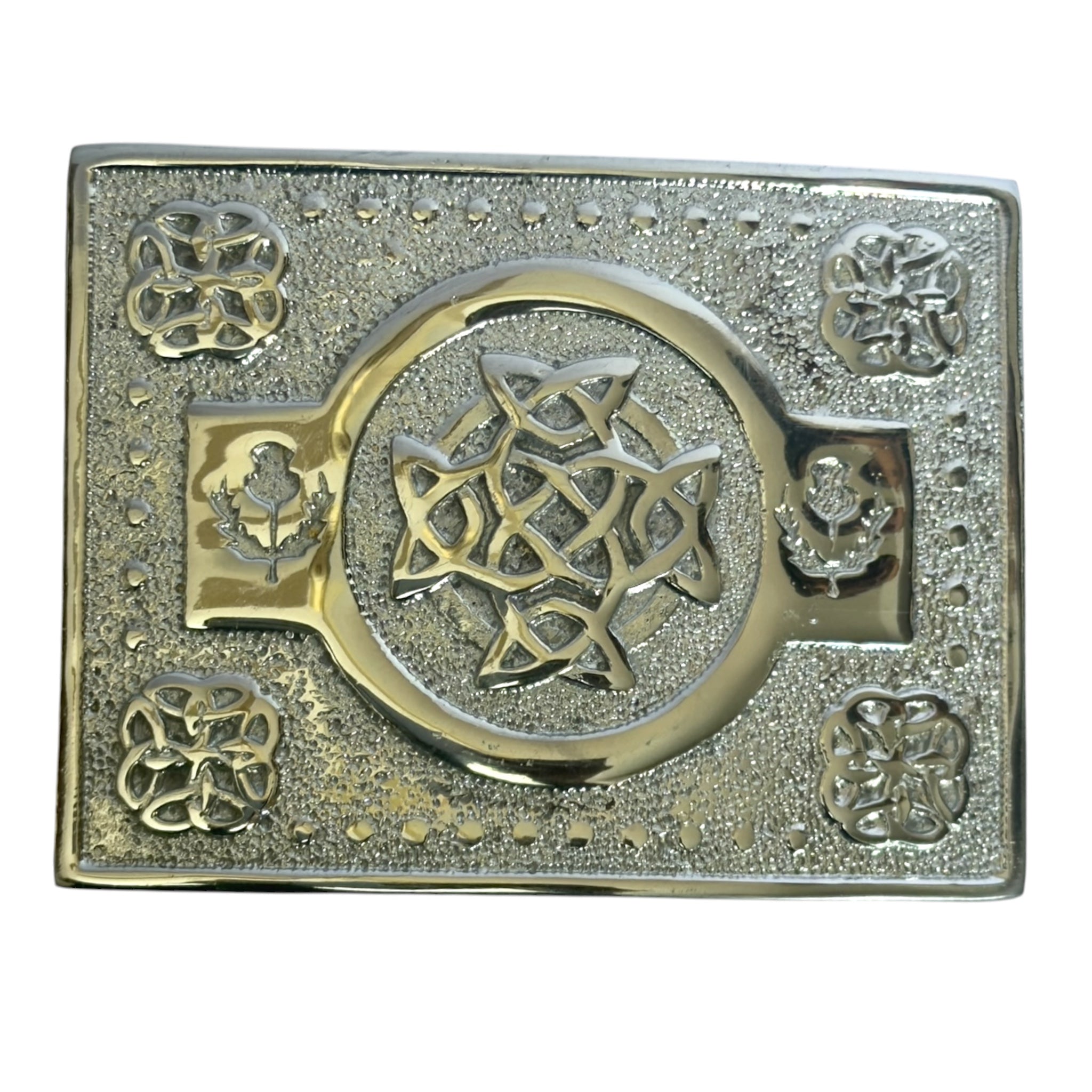 Kilt Belt Buckle Scottish Thistle And Celtic Design - Imperial Highland Supplies