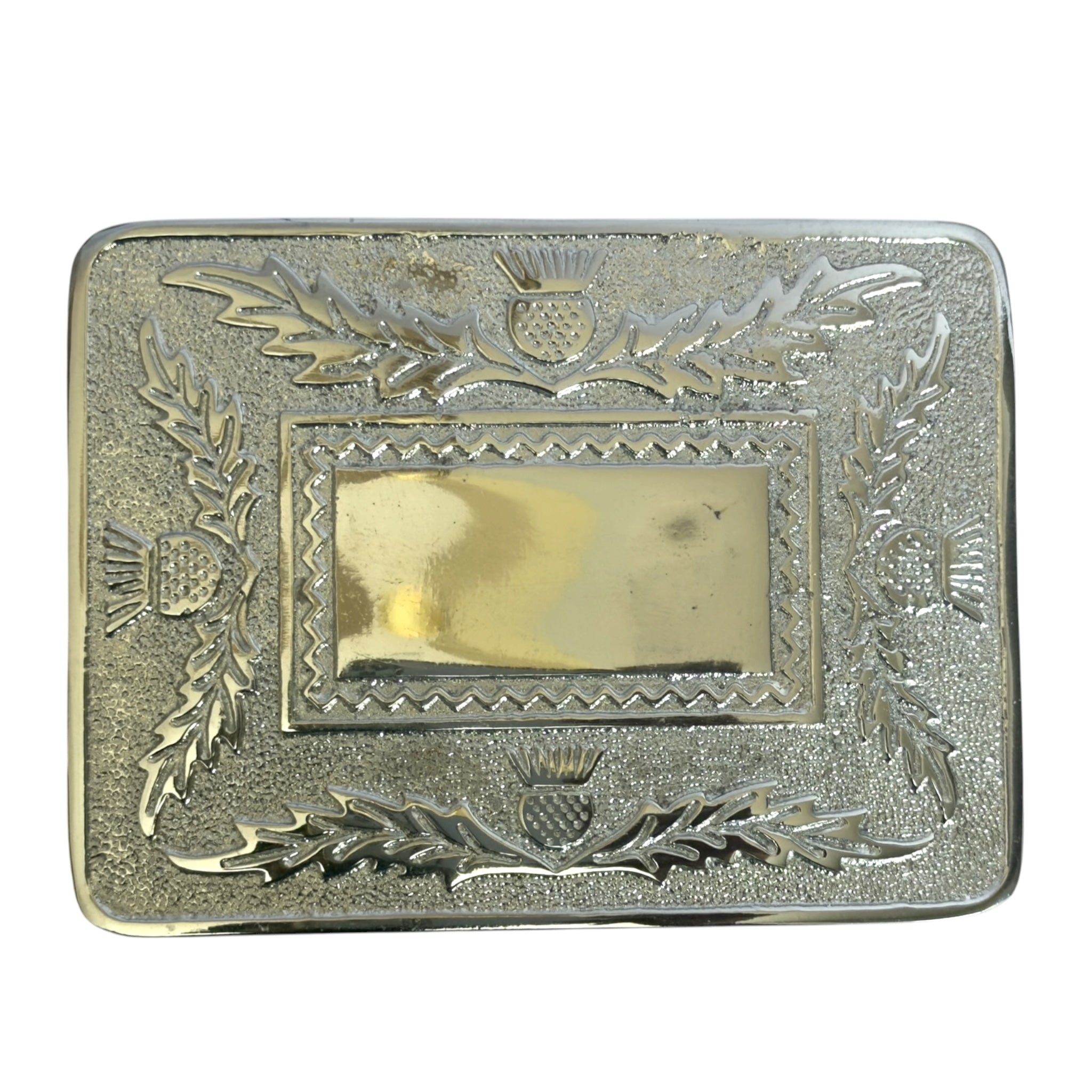 Kilt Belt Buckle Scottish Thistle Flowers - Imperial Highland Supplies