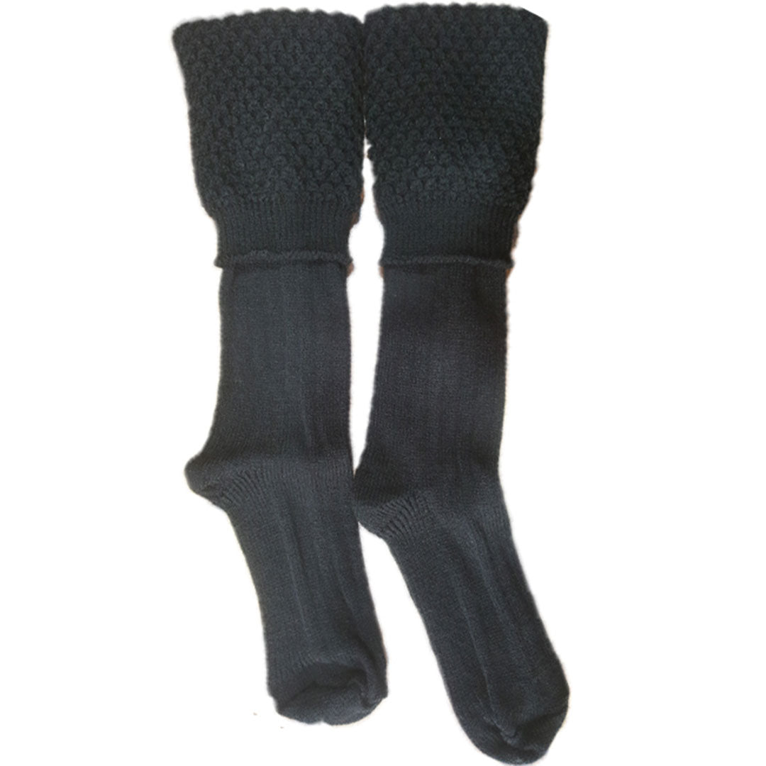 Full Hose Socks Black Color Bubble Design - Imperial Highland Supplies