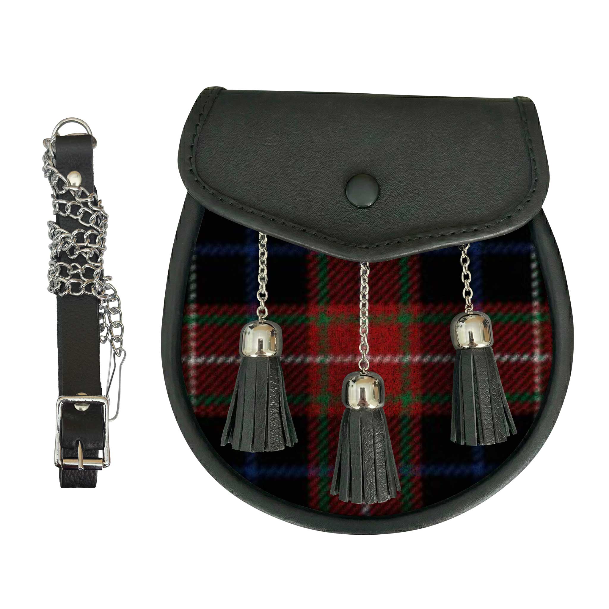 Leather Tartan Sporran - Imperial Highland Supplies