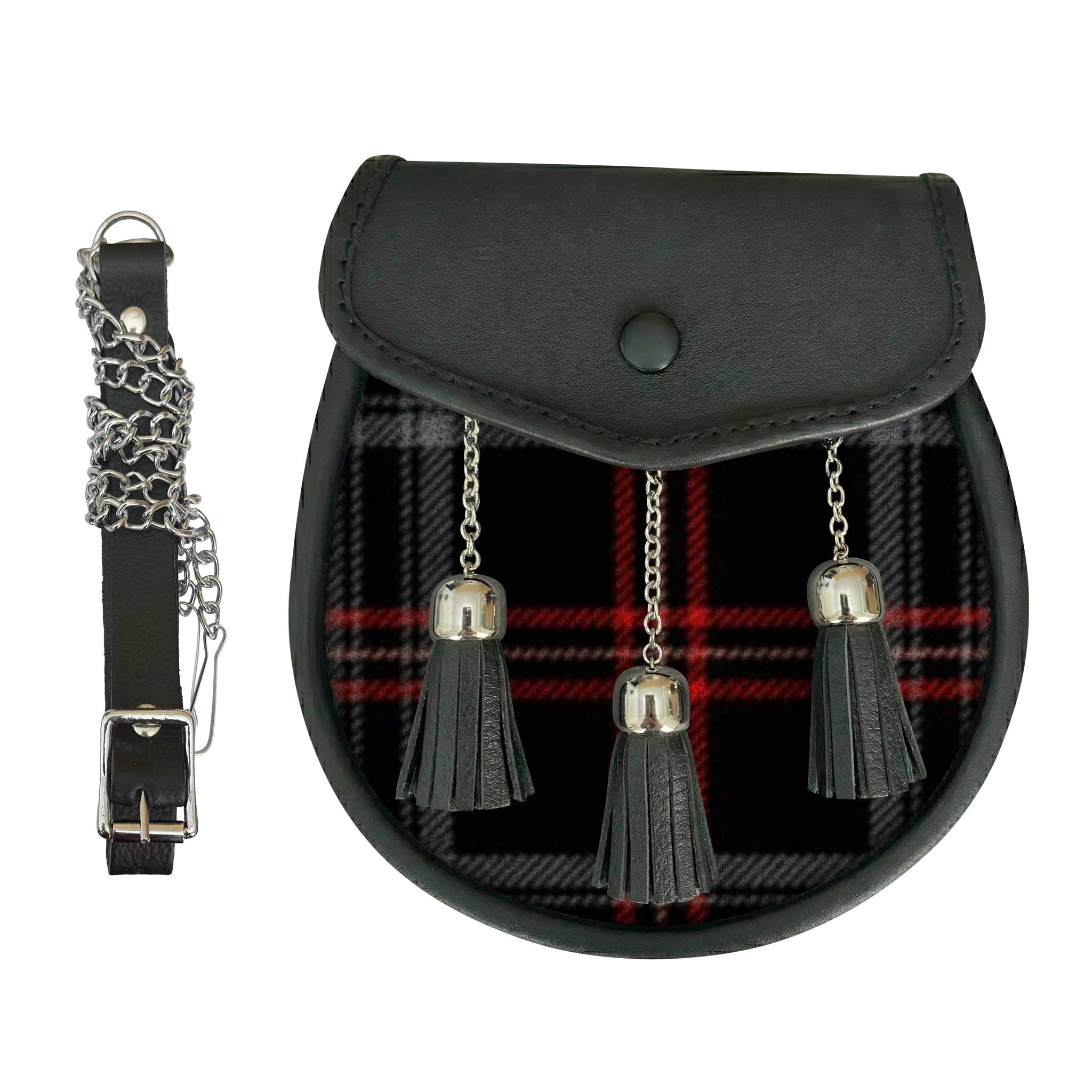 Leather Tartan Sporran With Laird Tartan - Imperial Highland Supplies
