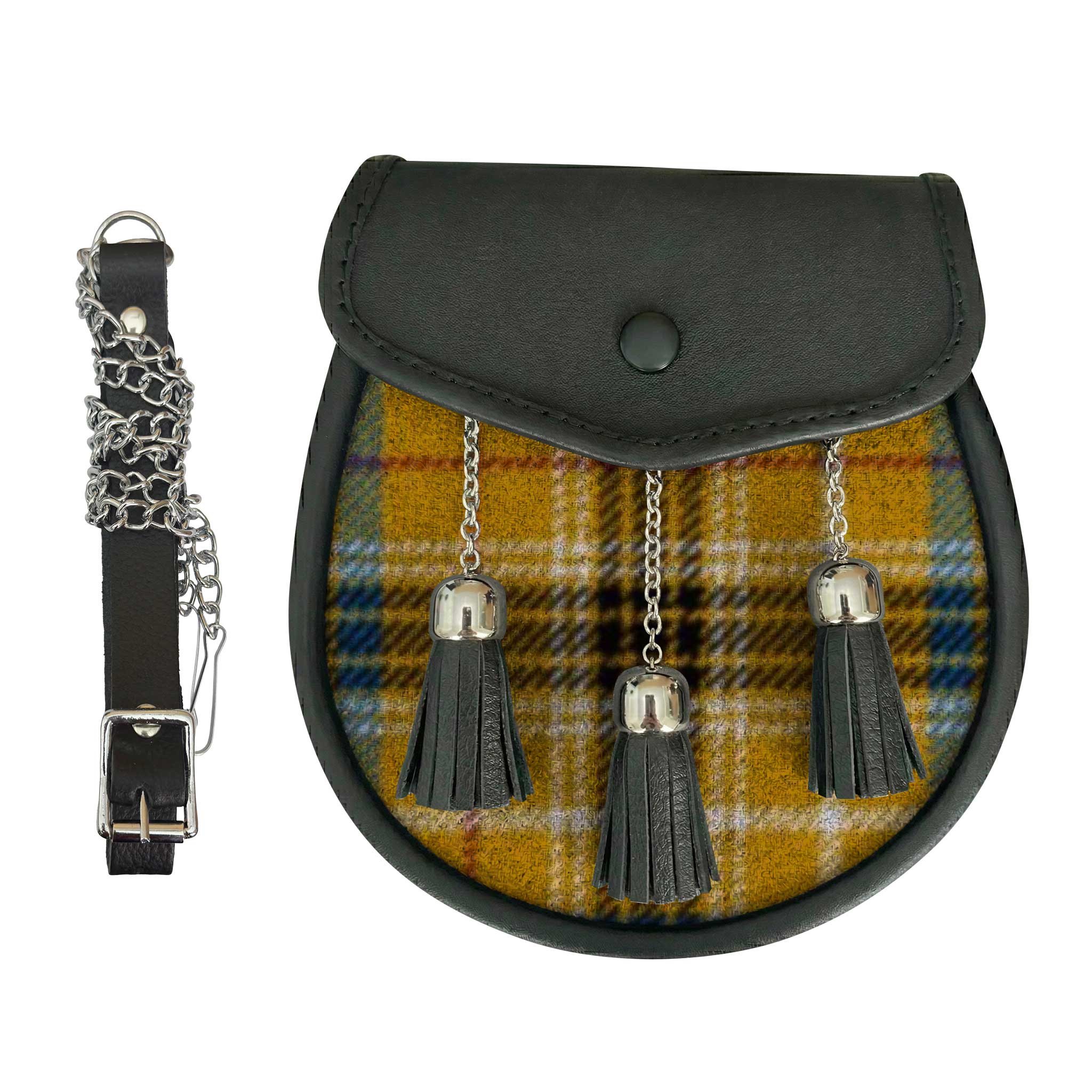 Ottawa City Ancient Tartan Leather Sporran - Imperial Highland Supplies
