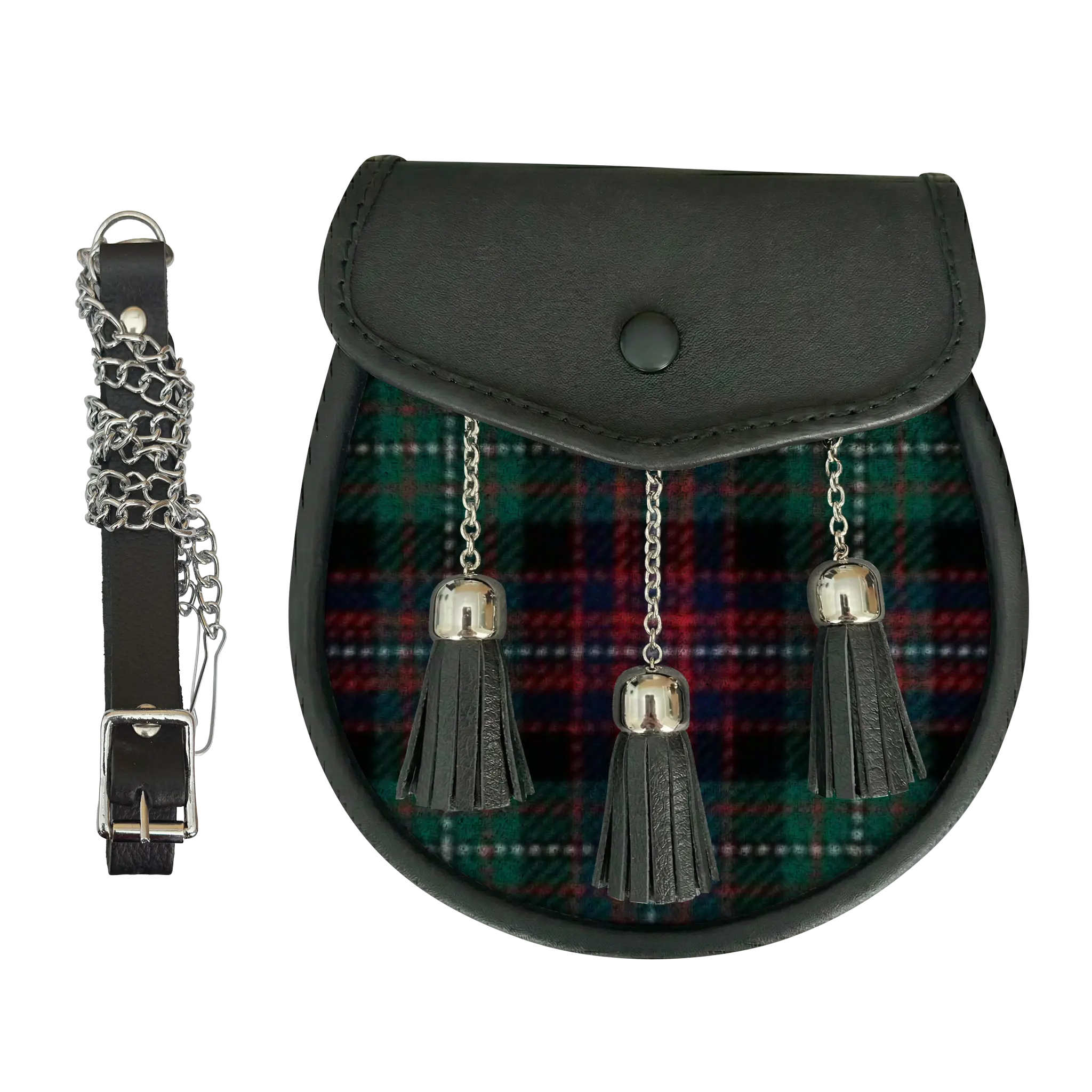 Rankin Rankine Tartan Leather Sporran - Imperial Highland Supplies