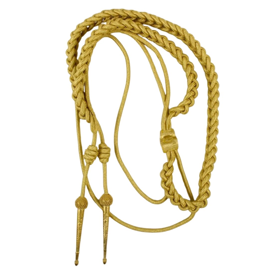 Aiguillettes Wire Cord Army Two Brass Gold Plated Tips - Imperial Highland Supplies