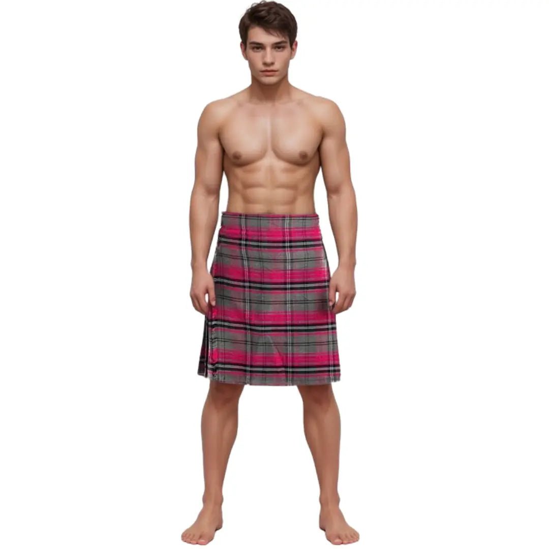 Ailsa Pink Bespoke Tartan Kilt - Imperial Highland Supplies