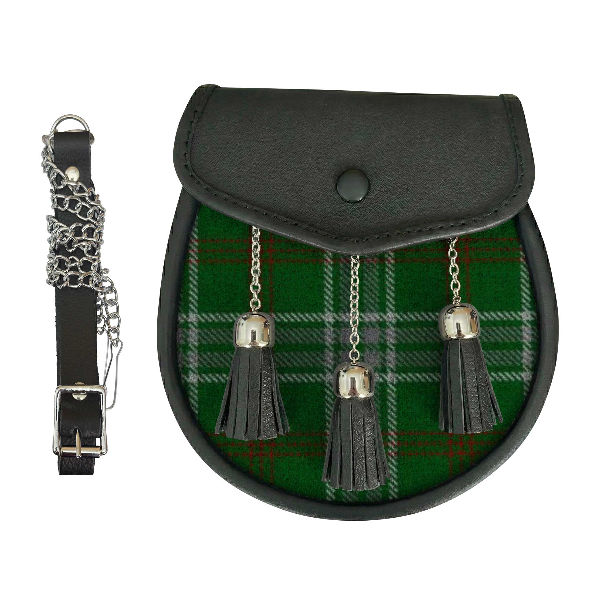 Leather Tartan Sporran - Imperial Highland Supplies