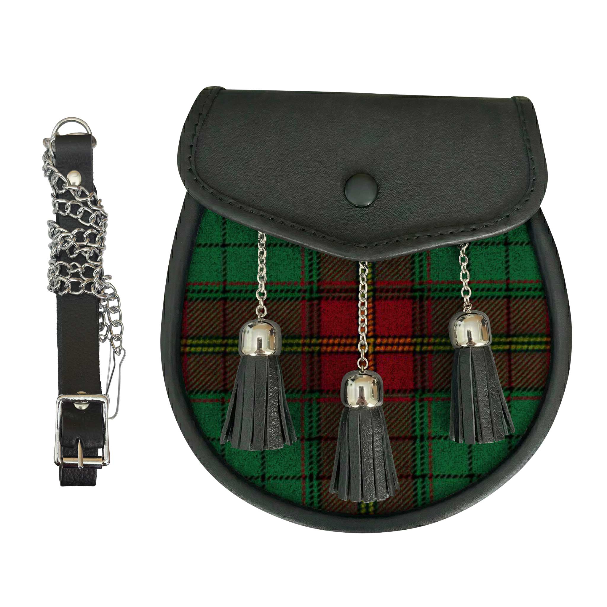 Leather Tartan Sporran - Imperial Highland Supplies
