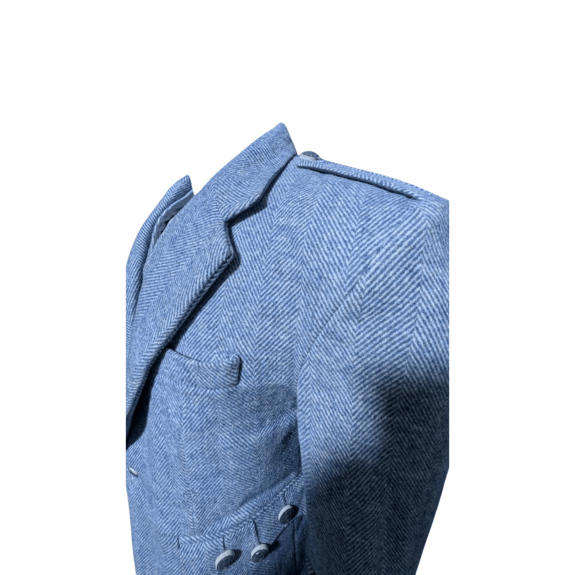 Lovat Blue Tweed Argyle Kilt Jacket With 5 Button Vest - Imperial Highland Supplies