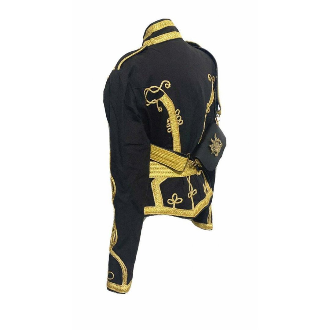 Men’s Black Ceremonial Hussar Officers Military Jacket - Imperial Highland Supplies