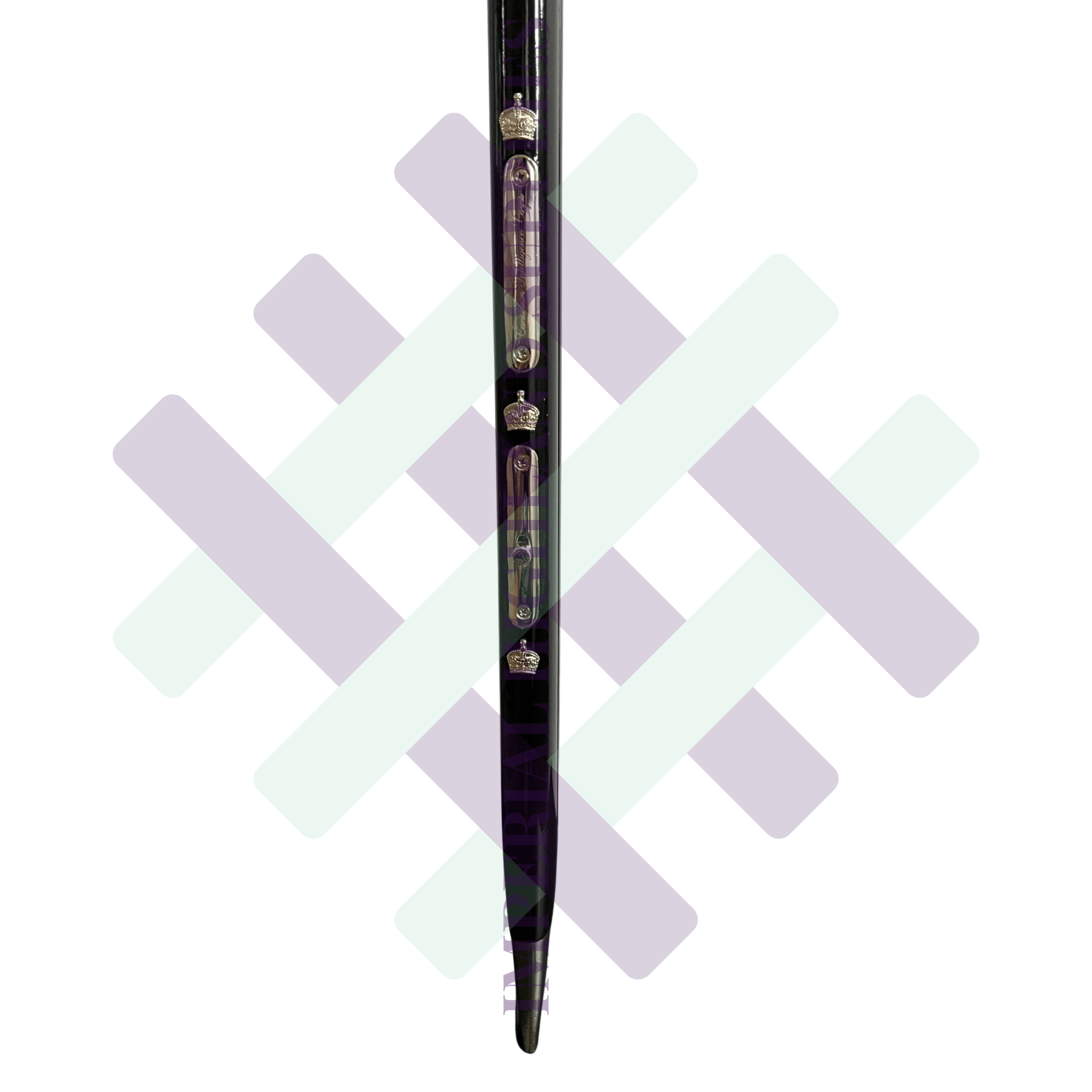 Military Pace Stick Dark Black Color Brass Or Chrome Fittings Fully Customize - Imperial Highland Supplies