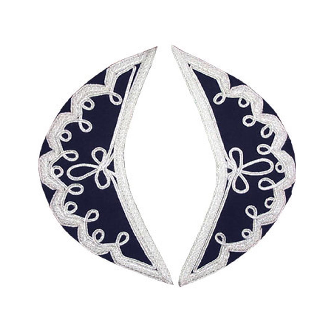 Pipe Band Doublet Navy With Silver Braid And Silver Trim - Imperial Highland Supplies