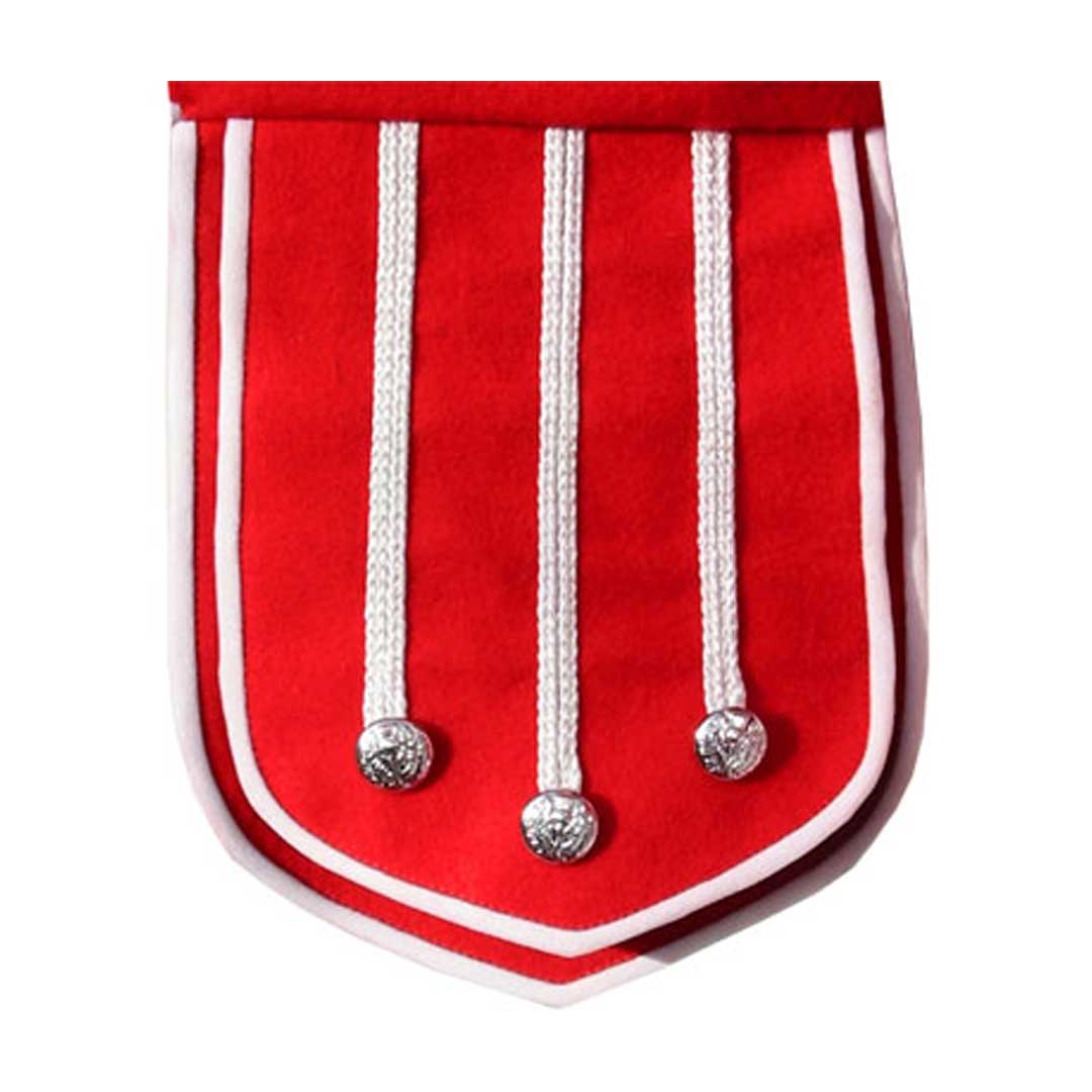 Pipe Band Doublet Red With White Piping - Imperial Highland Supplies