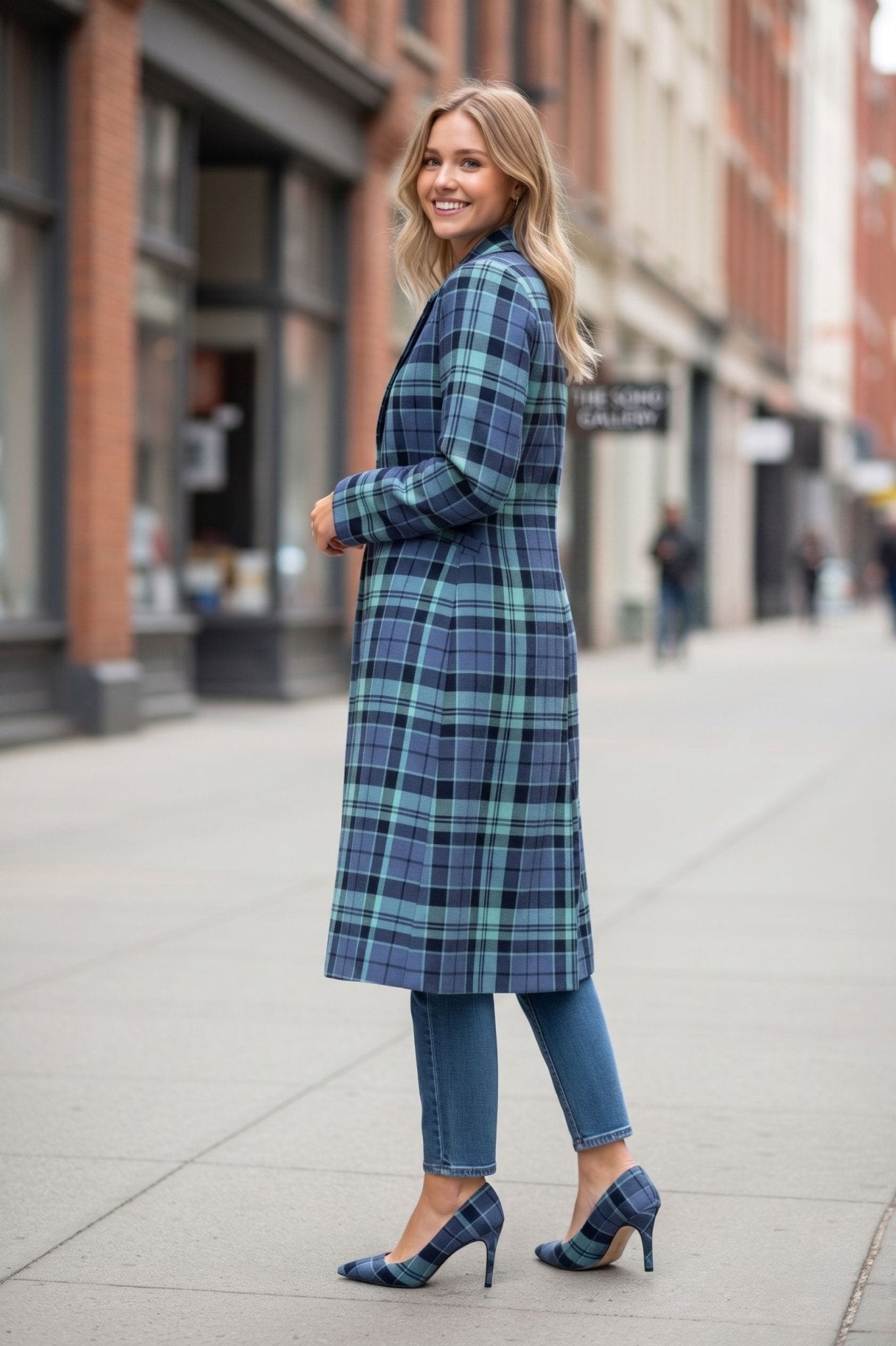 Women's Longline Tartan Jacket - Imperial Highland Supplies